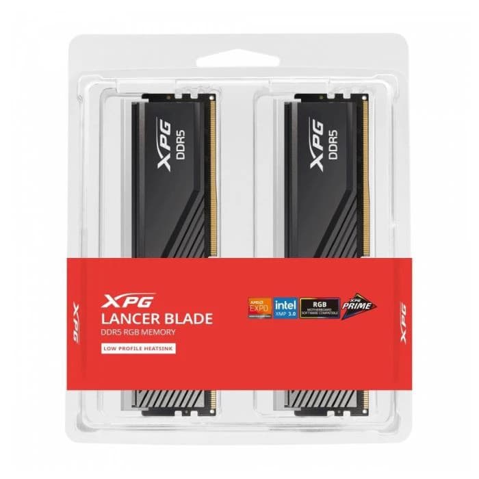 رم کامپیوتر DDR5 دو کاناله 6000 مگاهرتز ای دیتا مدل CL48 XPG Lancer Blade RGB BLACK ظرفیت 32 گیگابایت — تصویر ۴