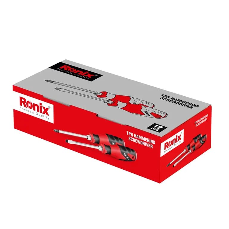 پیچ گوشتی تکی دسته TPR ضربه خور 6×150 چهارسو رونیکس (Ronix) مدل RH-2968 — تصویر ۴