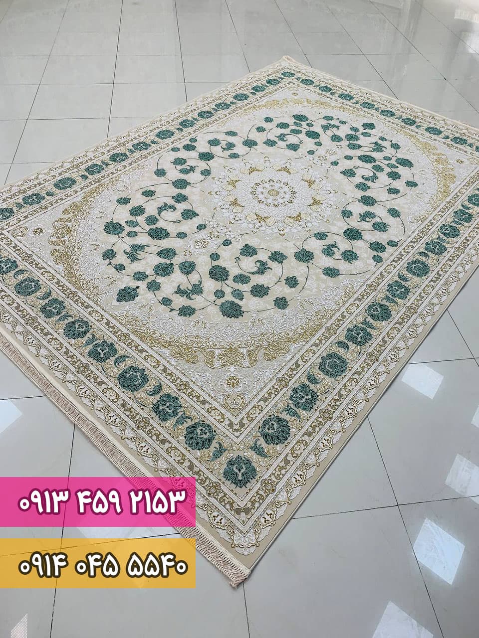 فرش طرح سلنا زمینه صدفی