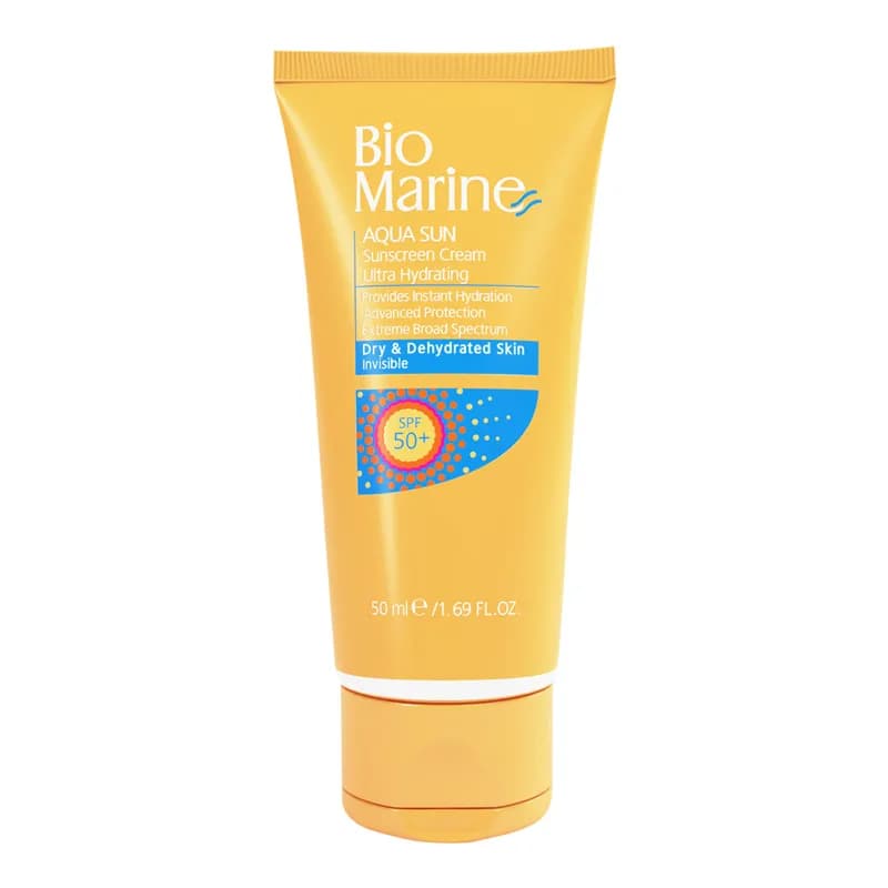 کرم ضد افتاب بی رنگ spf50 بایومارین مناسب پوست خشک حجم ۵۰ میل — تصویر ۸