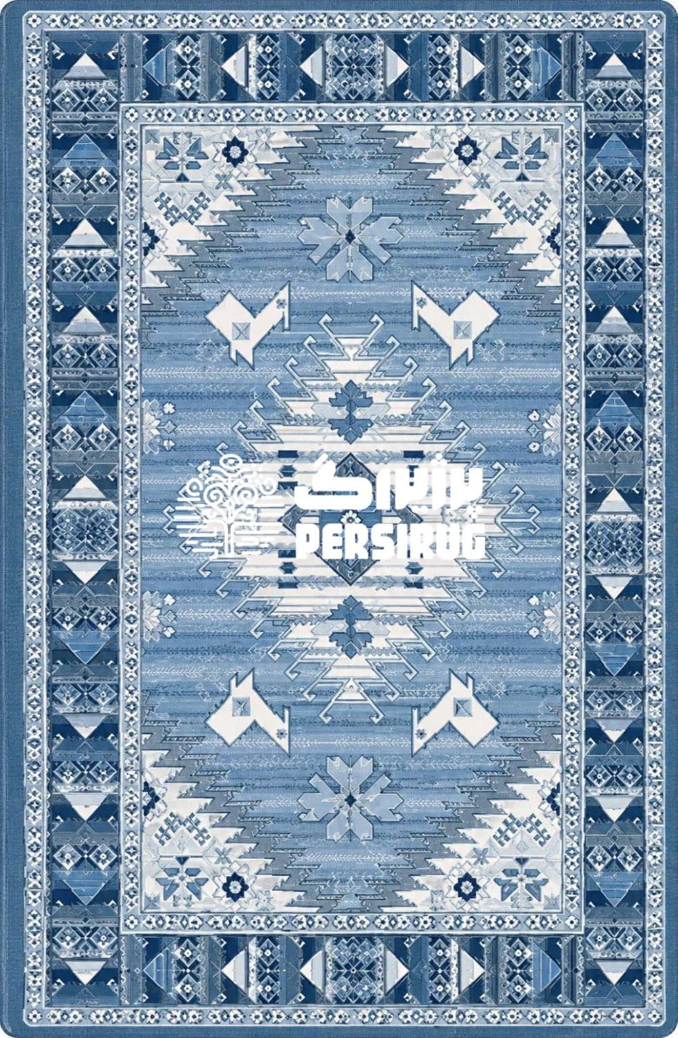 پادری زیره چرمی نگین آبی — تصویر ۵