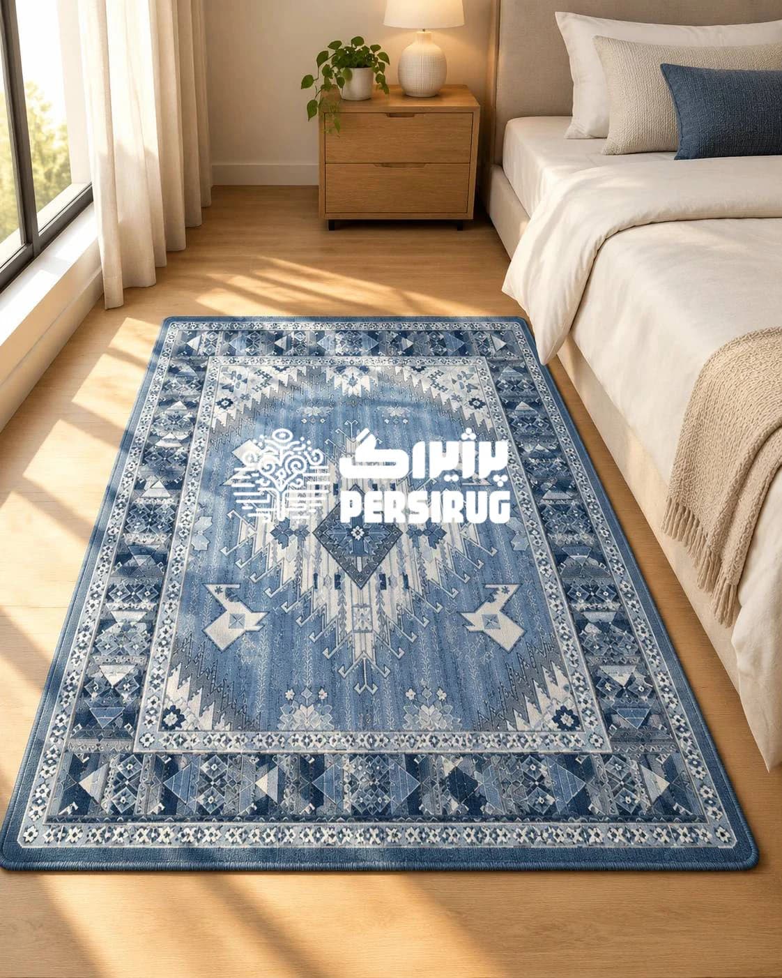 فرشینه زیره چرم نگین آبی — تصویر ۴
