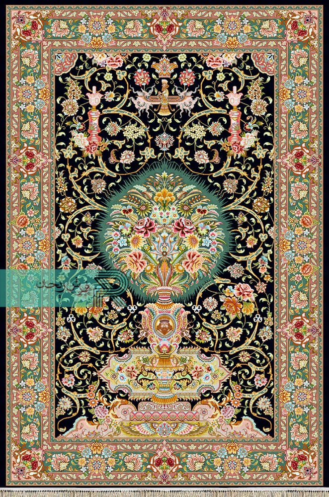 قالیچه دستباف نما گلدانی کد۶ — تصویر ۳