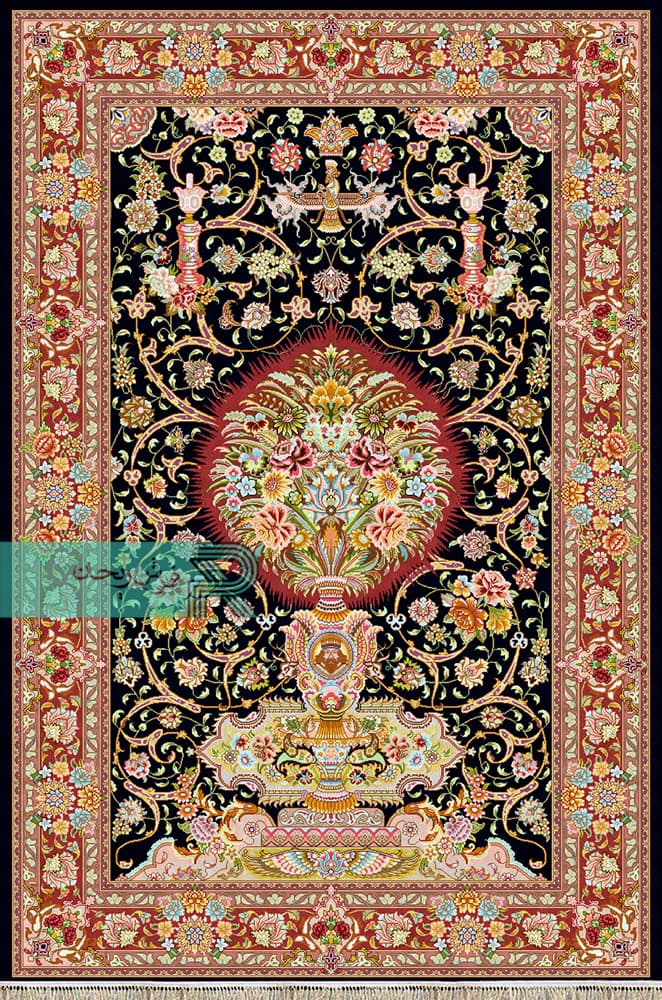 قالیچه دستباف نما گلدانی کد۶ — تصویر ۵