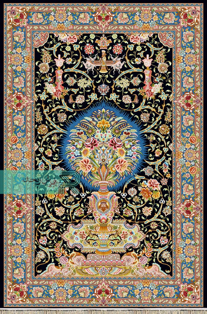 قالیچه دستباف نما گلدانی کد۶ — تصویر ۶