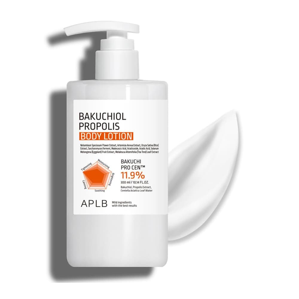 لوسیون بدن پروپولیس و باکچویل آبرسان احیا و ترمیم پوست APLB BODY LOTION BAKUCHIL PROPOLIS مناسب برای پوست بسیار خشک حجم 300 میلی لیتر