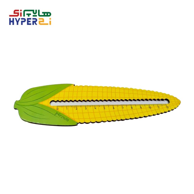 خط کش 12 سانتی چوبی طرح ذرت