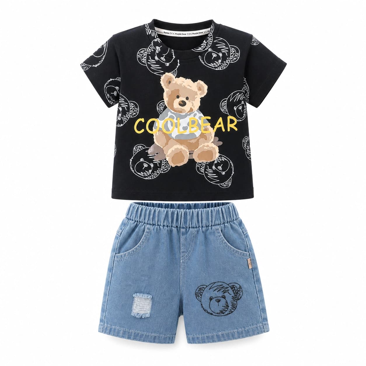 تیشرت و شلوارک طرح COOLBEAR پسرانه (18 ماه تا 6 سال) کد 26800078