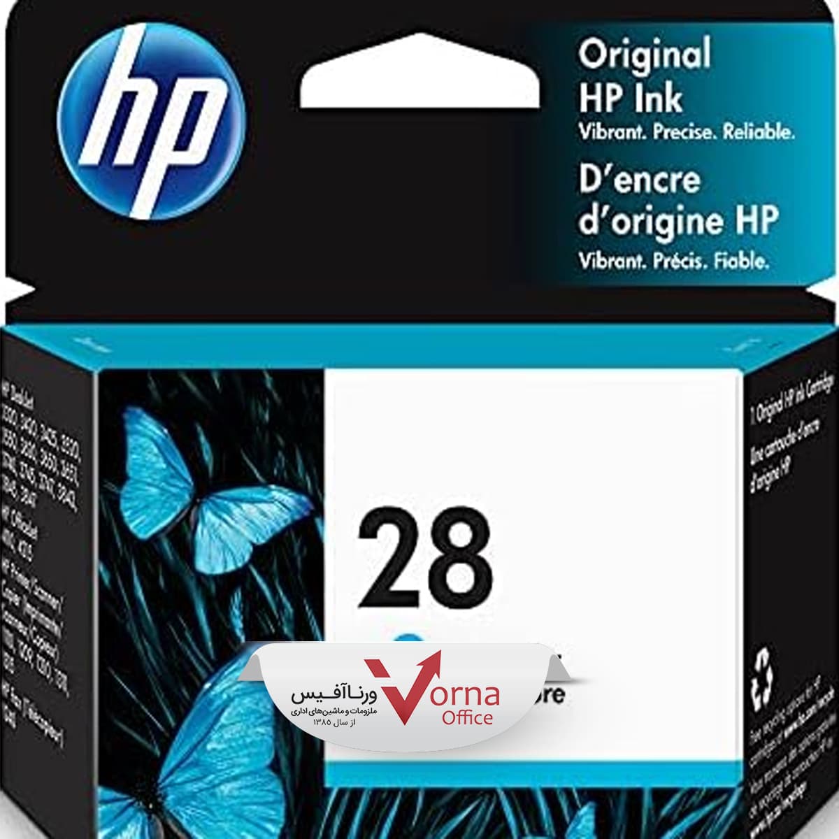 کارتریج جوهر افشان اصلHP رنگی کد 28