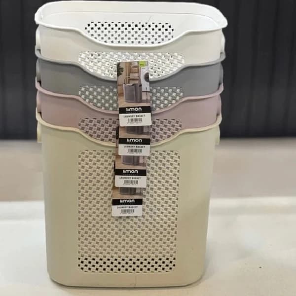 سبد رخت دسته دار طرح بافت لیمون مدل الوان کد 249535 — تصویر ۴