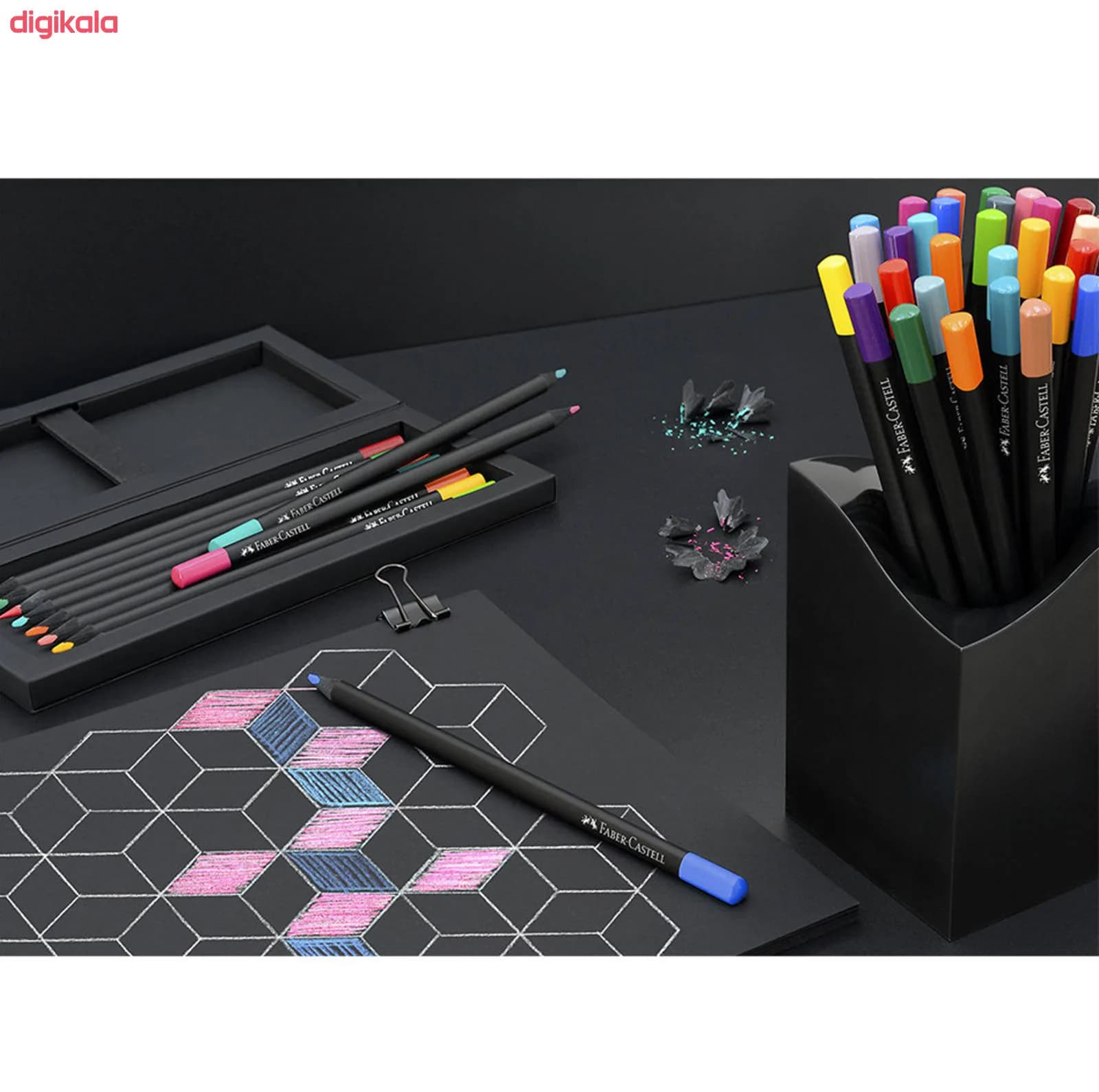 مداد رنگی 24 رنگ فابر کاستل مدل BLACK Edition — تصویر ۸
