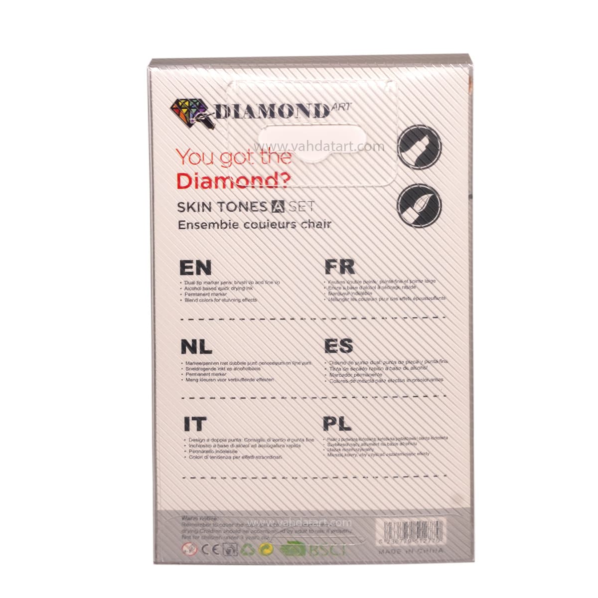 ماژیک راندو 6 رنگ طیف پوست سری A مدل DIAMOND — تصویر ۶