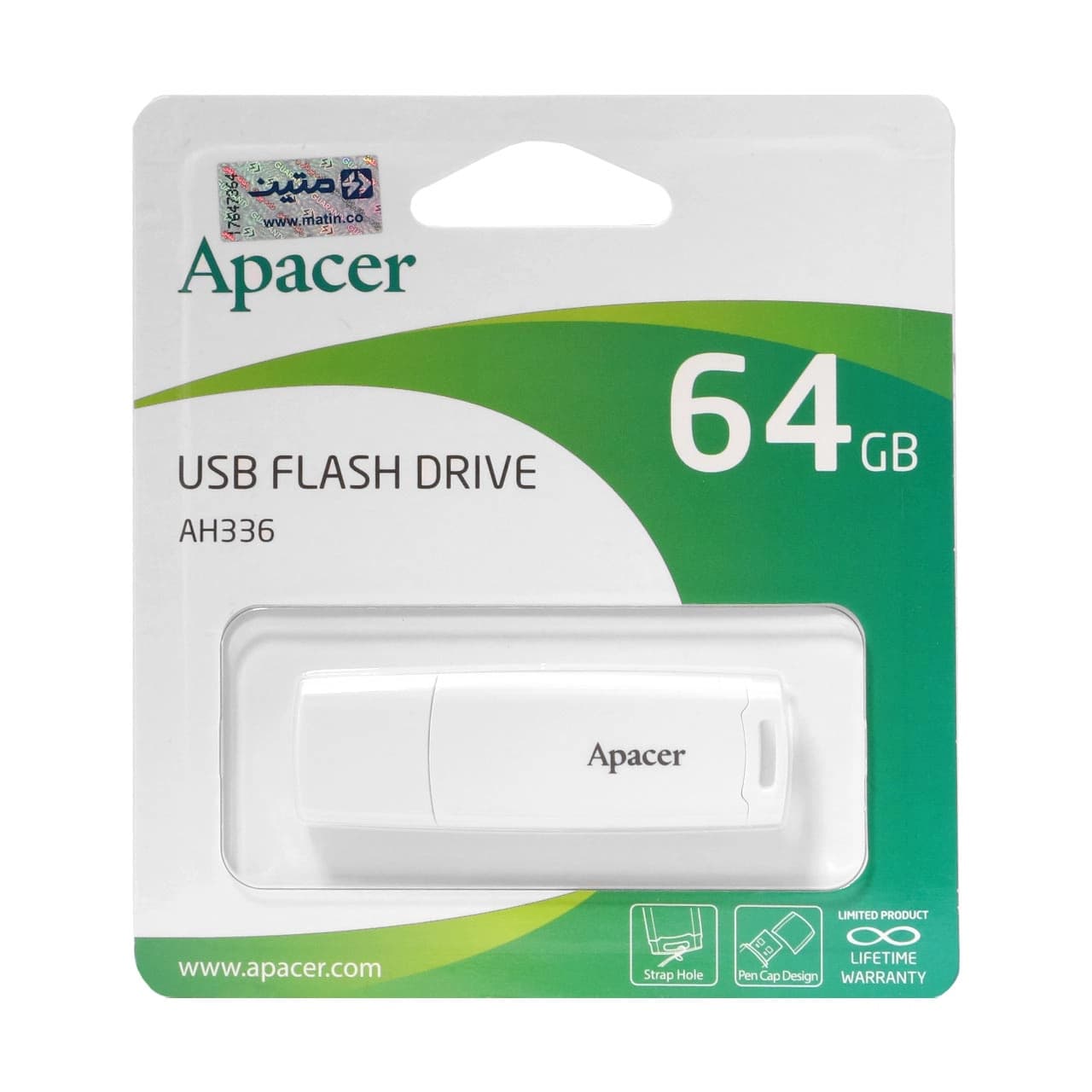 Apacer AH336 USB2.0 Flash Memory-64GB(گارانتی متین)