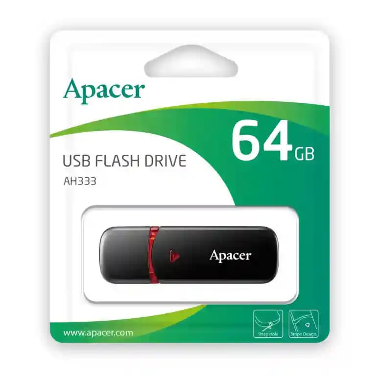 Apacer AH333 USB2.0 Flash Memory-64GB-(گارانتی متین)