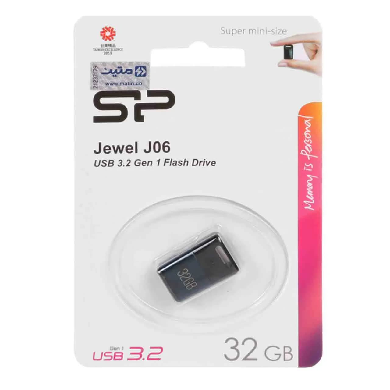 Silicon Power JEWEL J06 USB3.2 Flash Memory-32GB (گارانتی متین) مشکی