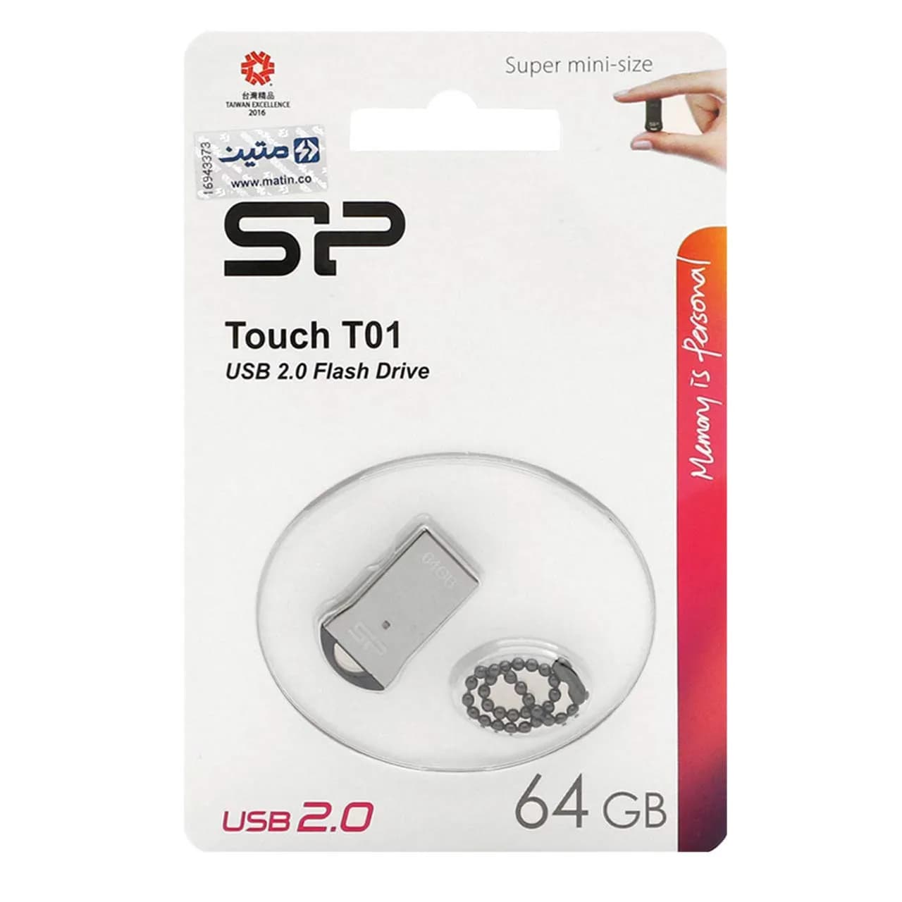Silicon Power Touch T01 USB2.0 Flash Memory-64GB (گارانتی متین)