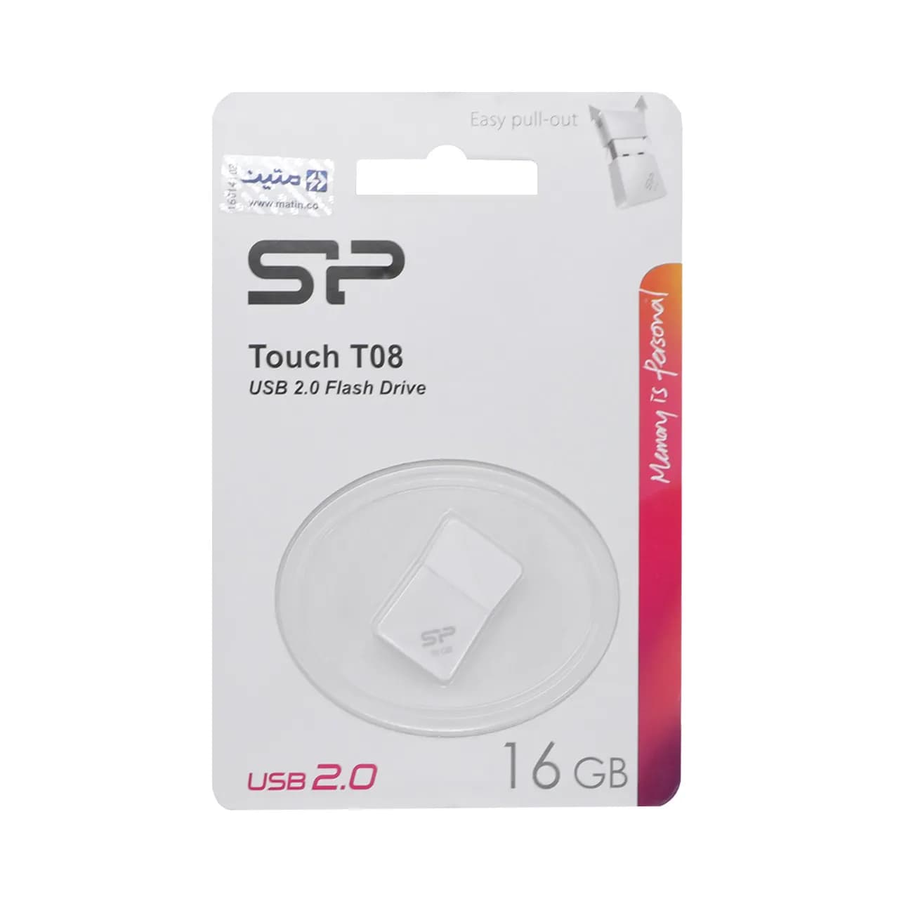 Silicon Power Touch T08 USB2.0 Flash Memory-16GB (گارانتی متین)