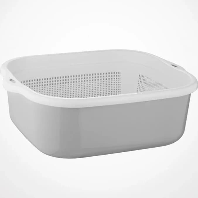 ست آبکش و لگن نسیم 3 لیمون مدل الوان کد 02035 — تصویر ۲