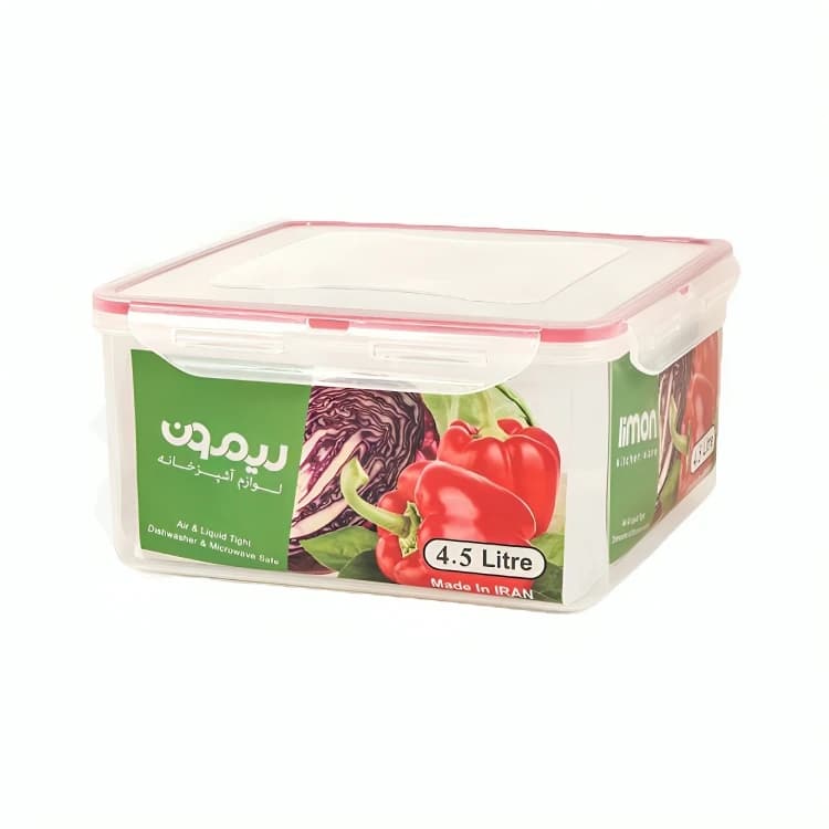ظرف فریزری مستطیل 4/5 لیتری لیمون کد 82435