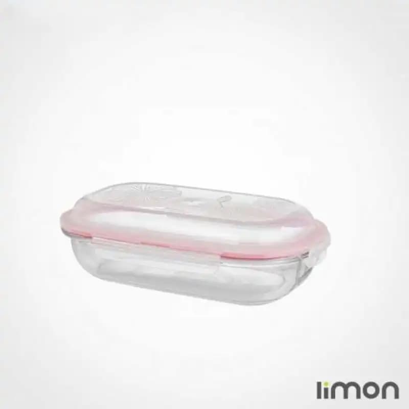 ظرف شیشه ای سرو بیضی دربدار 2/2 لیتر لیمون کد 203335 — تصویر ۳