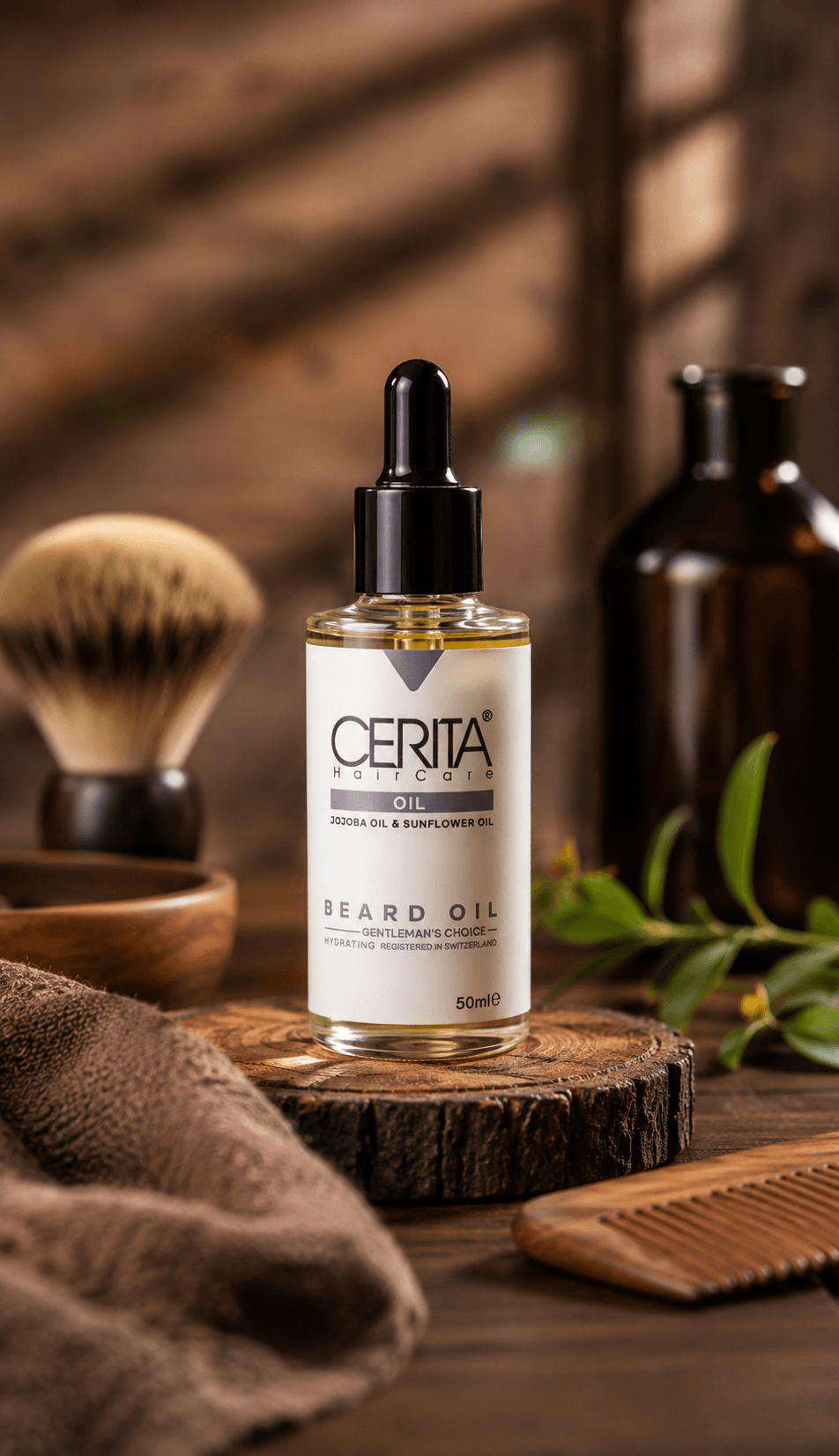 روغن ریش سریتا (Cerita Beard Oil) | حاوی روغن جوجوبا و روغن آفتابگردان ۵۰ میلی لیتر