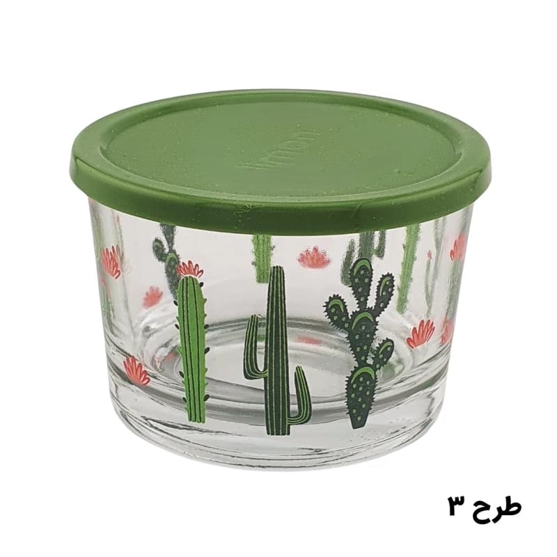 ظرف شیشه ای دربدار 190 میلی لیتر چاپدار لیمون کد 206835 — تصویر ۵