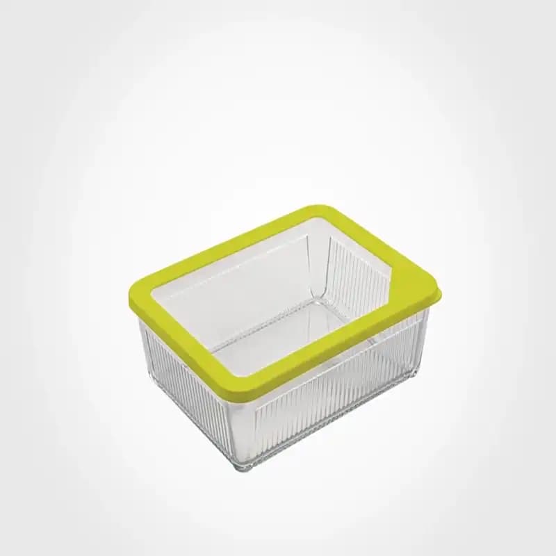 ظرف شیشه ای دربدار شیاردار 1/1 لیتر لیمون کد 209800