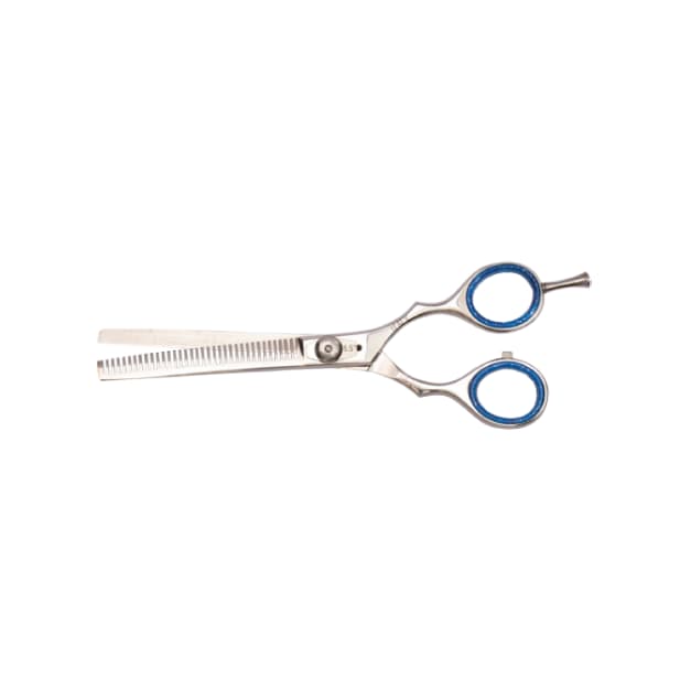 قیچی دارای یک طرف تکسچر یا پیتاژ یکطرفه حرفه ای با کد HS-013 برند vergen