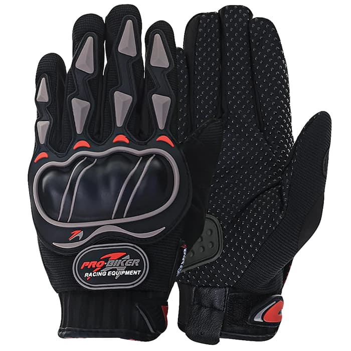 دستکش موتور سواری چهارفصل پرو بایکر مدل mcs03 black gray — تصویر ۲