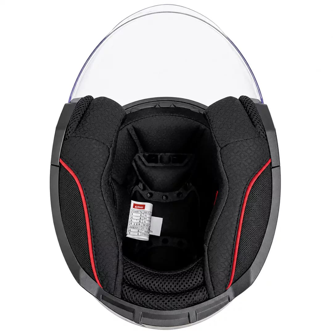 کلاه کاسکت بدون فک LS2 مدل COMPASS BLACK WHITE RED 626 — تصویر ۷
