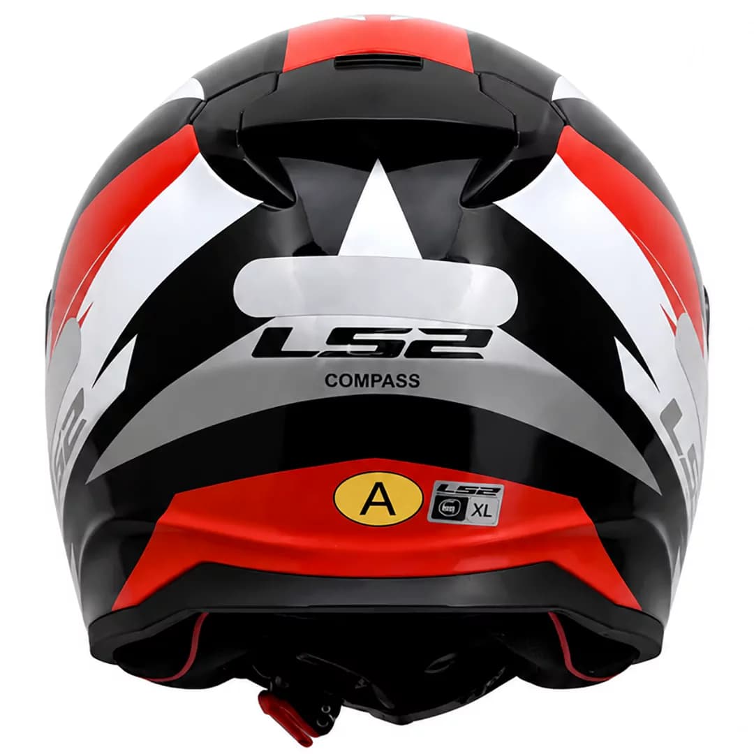 کلاه کاسکت بدون فک LS2 مدل COMPASS BLACK WHITE RED 626 — تصویر ۵