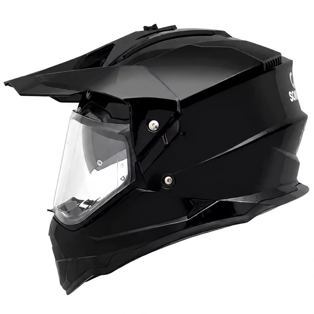 کلاه کاسکت ادونچری سومان مدل M10 GLOSSY BLACK — تصویر ۳