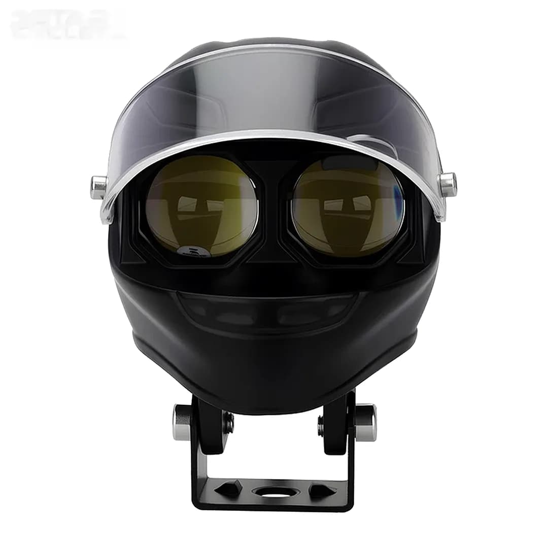 پروژکتور طرح کلاه کاسکت لنزو مدل Foglamp Matt Black — تصویر ۳