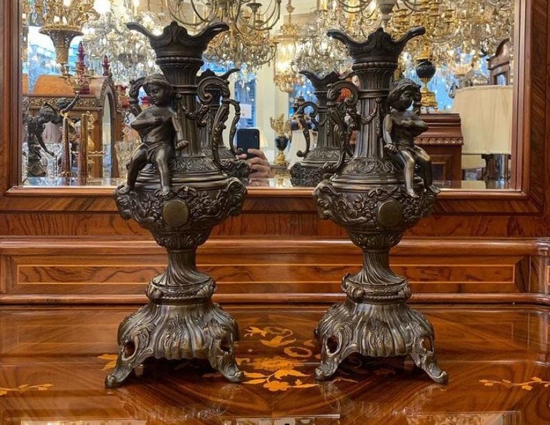 یک جفت کاپ مجسمه دار برنزی مارک لنسینی