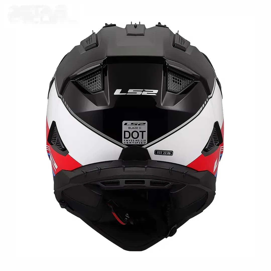 کلاه کاسکت ادونچری ال اس 2 مدل MX702 PIONER II BLACK RED WHITE GRAY — تصویر ۵