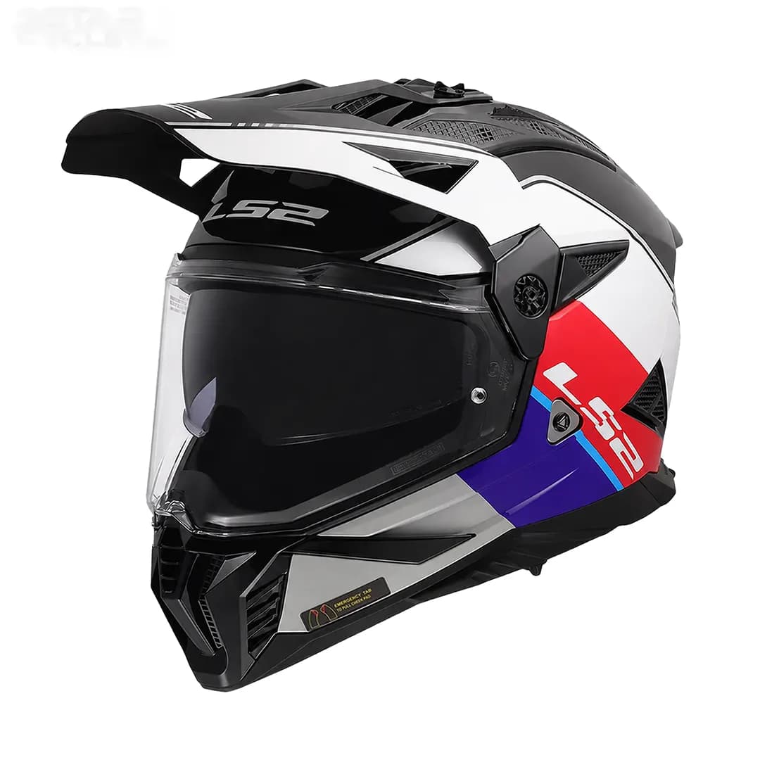 کلاه کاسکت ادونچری ال اس 2 مدل MX702 PIONER II BLACK RED WHITE GRAY — تصویر ۲