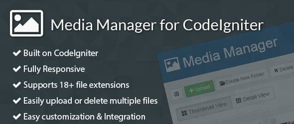 دانلود اسکریپت PHP مدیریت رسانه Media Manager for CodeIgniter