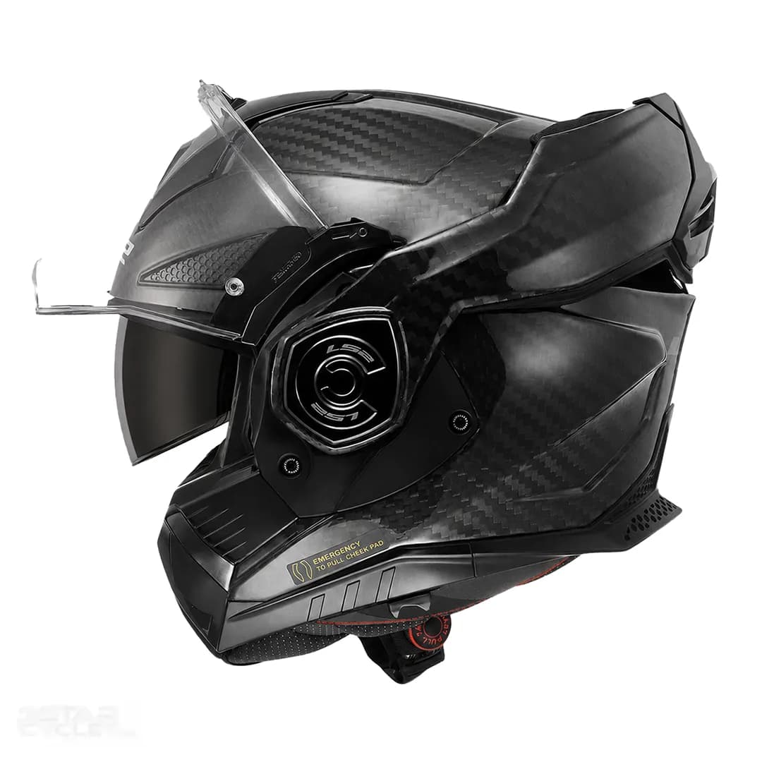 کلاه کاسکت فول متحرک ال اس 2 مدل ADVANT-X CARBON MATT BLACK — تصویر ۴