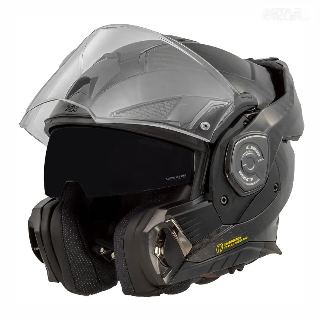کلاه کاسکت فول متحرک ال اس 2 مدل ADVANT-X CARBON MATT BLACK — تصویر ۳