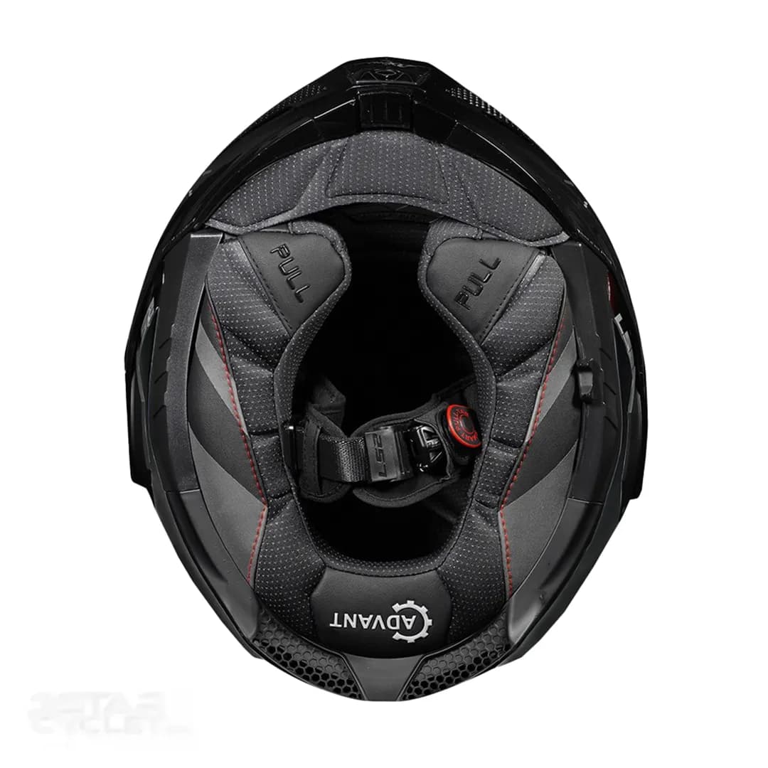 کلاه کاسکت فول متحرک ال اس 2 مدل ADVANT-X CARBON MATT BLACK — تصویر ۸