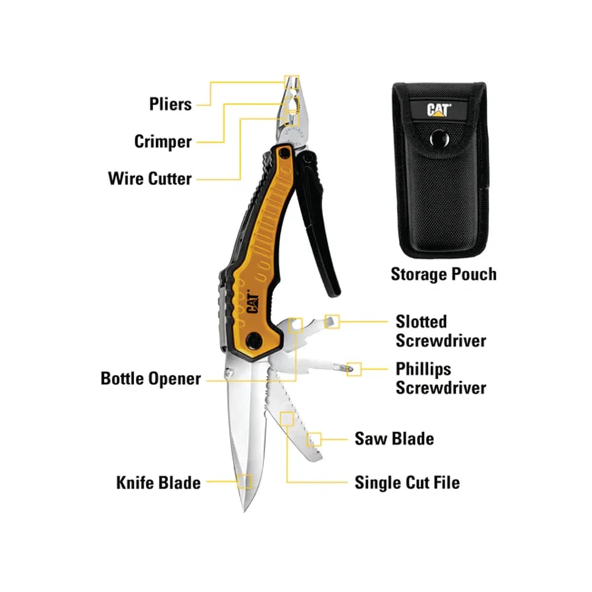 ابزار چند کاره کاترپیلار مدل Caterpillar Multi-Tools new 9 in 1 — تصویر ۴