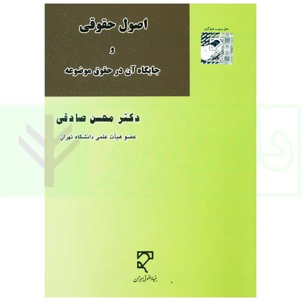 اصول حقوقی و جایگاه آن در حقوق موضوعه | دکتر صادقی