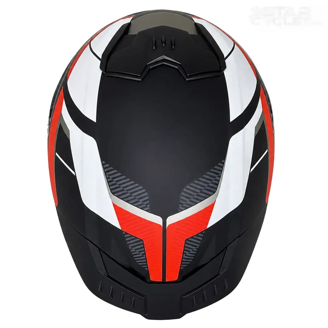 کلاه کاسکت فک ثابت ال اس 2 مدل STREAM2 FF808-2 MATT BLACK RED WHITE — تصویر ۷