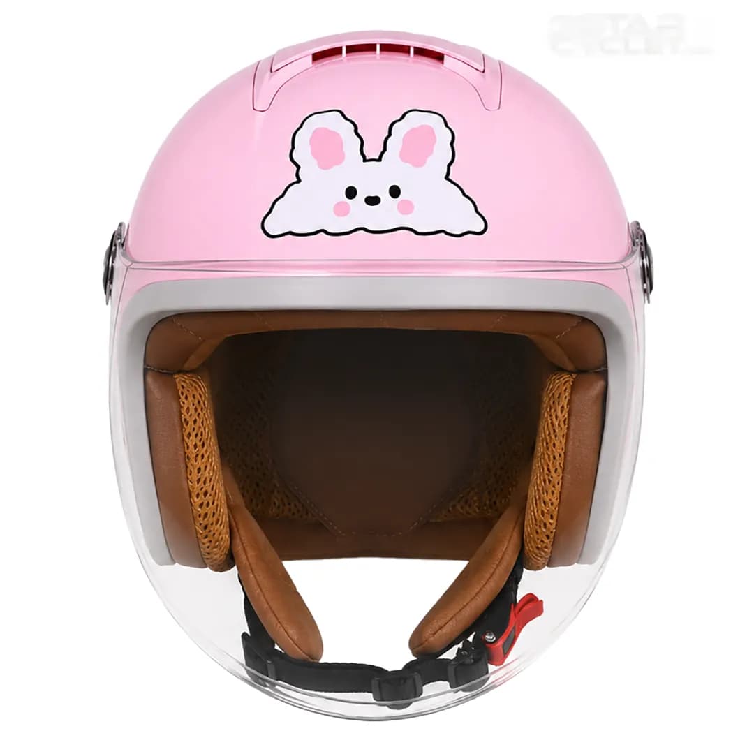 کلاه کاسکت بدون فک بچگانه ردلاین مدل 1-910 BRIGHT PINK RABBIT — تصویر ۴