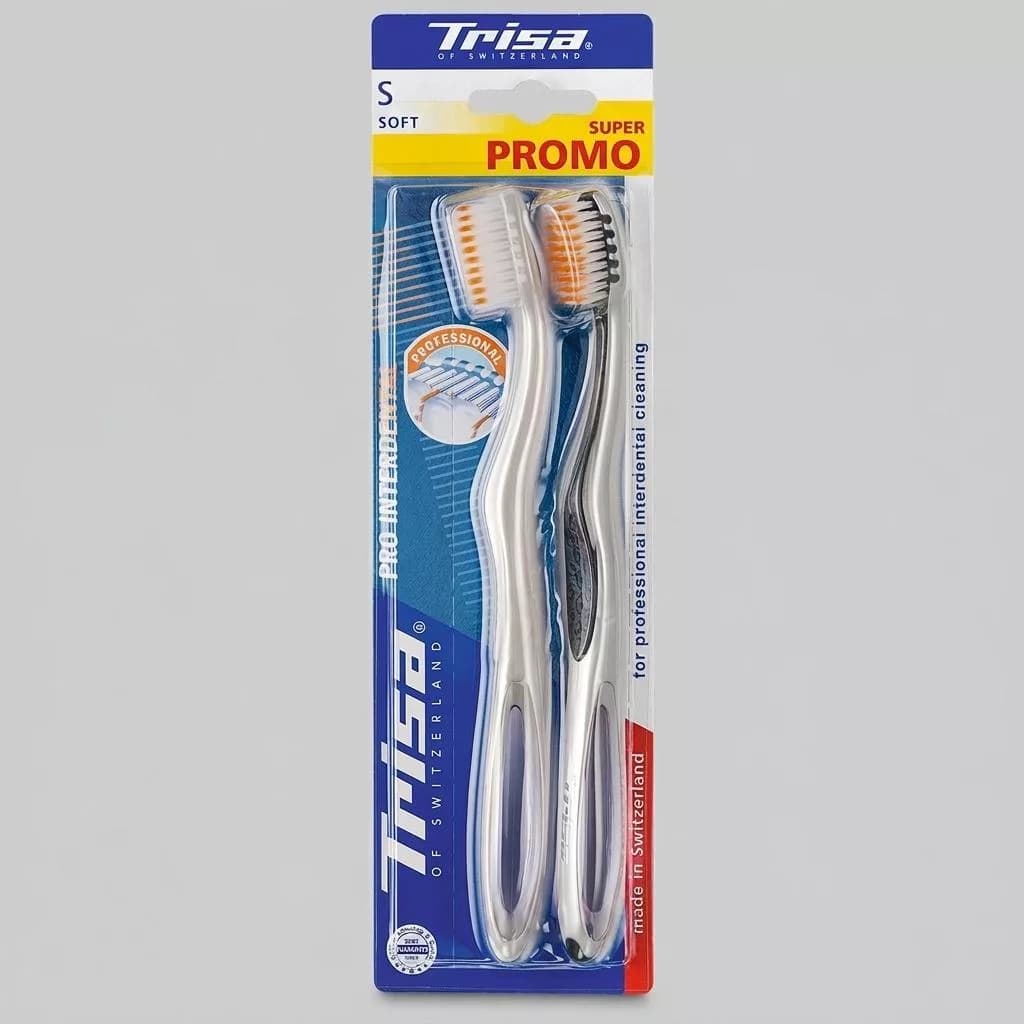 مسواک تریزا مدل Pro Interdental با برس نرم بسته 2 عددی — تصویر ۲