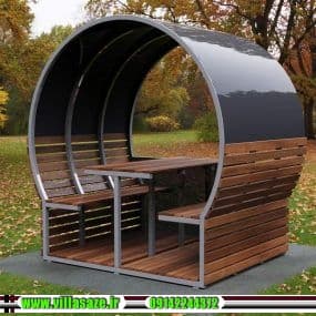 نیمکت سایباندار مدرن ویلایی