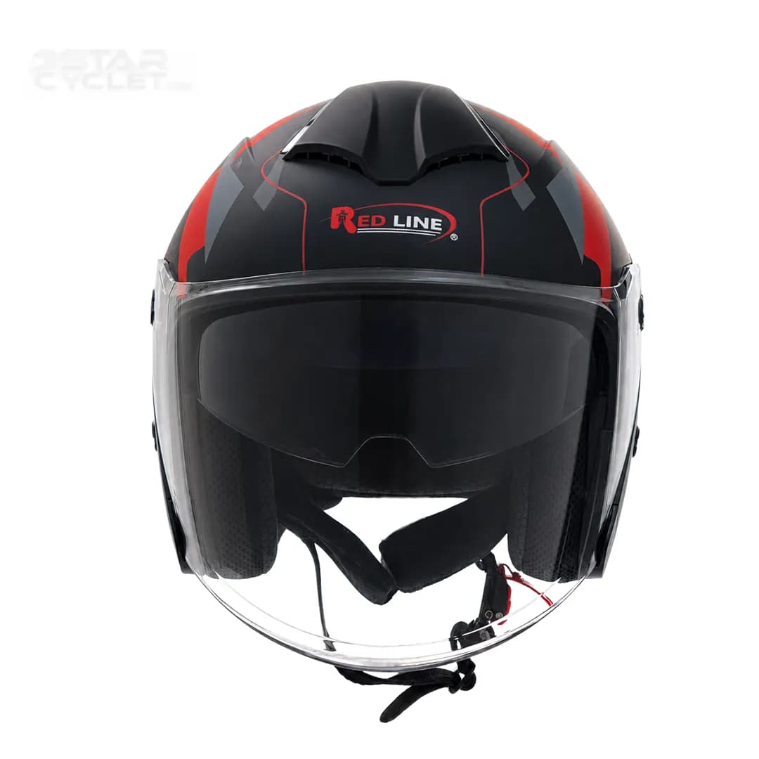 کلاه کاسکت بدون فک ردلاین مدل BLACK RED966 — تصویر ۴
