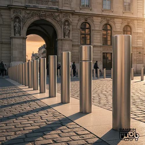 راهبند ستونی - بولارد - راهبند - بام بین — تصویر ۵