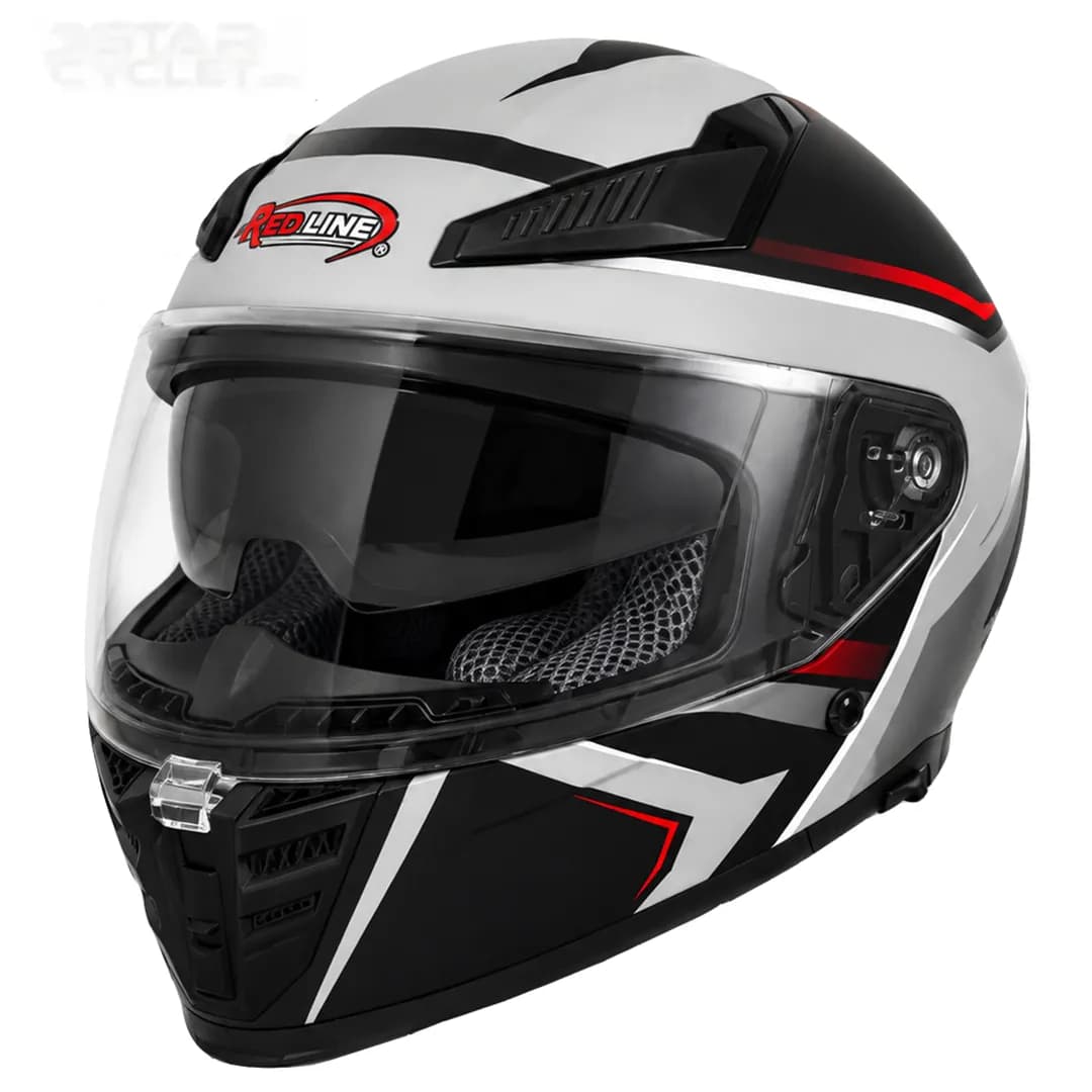 کلاه کاسکت فک ثابت ردلاین مدل MATT BLACK RED OVERTURE 942-4