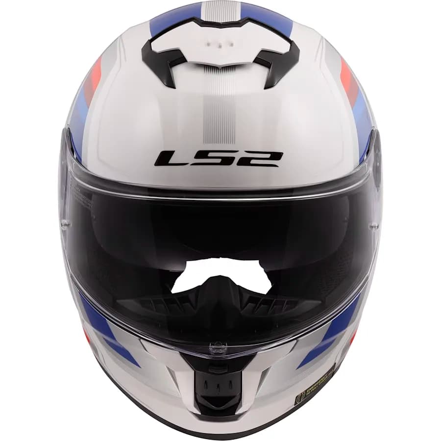 کلاه کاسکت فک ثابت ال اس 2 مدل STREAM2 FF808-2 SHINE WHITE BLUE RED — تصویر ۶